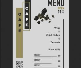 Cafe menu beautifully designed vector