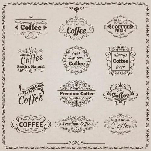 Cafe retro label vector