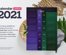 Calendar 2021 vector