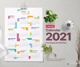 Calendar Year 2021 vector