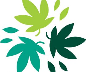 Cannabis leaf logo vector