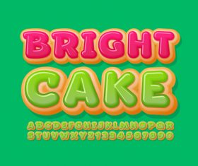 Cartoon colorful 3d font editable text style effect vector