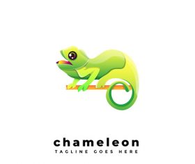 Chameleon gradient logo vector