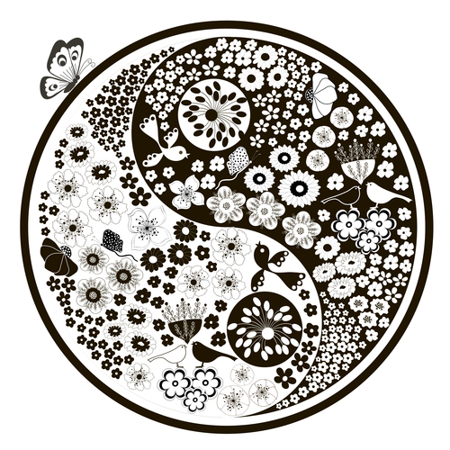 Circular pattern concept flower background vector