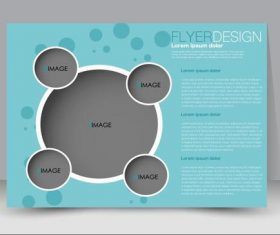 Circular style business advertising template vector