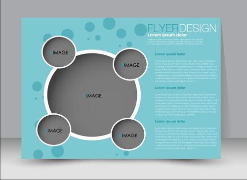 Circular style business advertising template vector