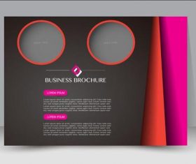 Color difference contrast business brochure vector