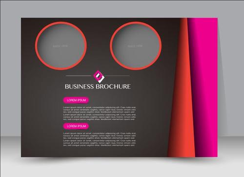 Color difference contrast business brochure vector
