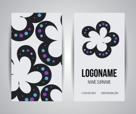 Color printing style company business card vector