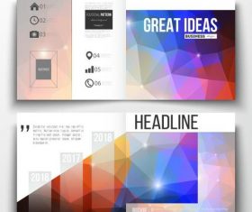 Colorful geometric background business brochure template vector