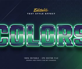 Colors editable font 3d vector