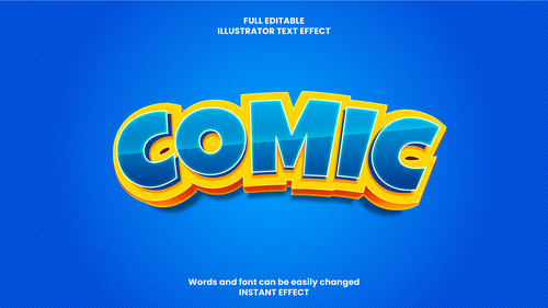 Comic text effect vector