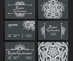 Company black business card vector