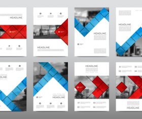 Concise business brochure flyer vector