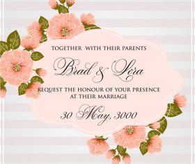 Congratulations wedding invitation card vector
