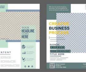 Corporate flyer cover templates vector