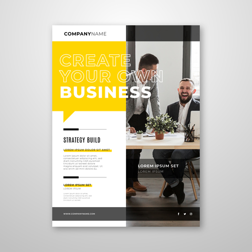 Create your own business flyers vector