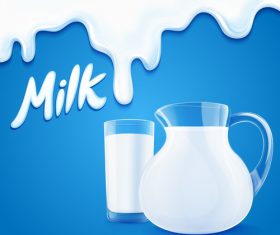 Creative milk advertising background vector