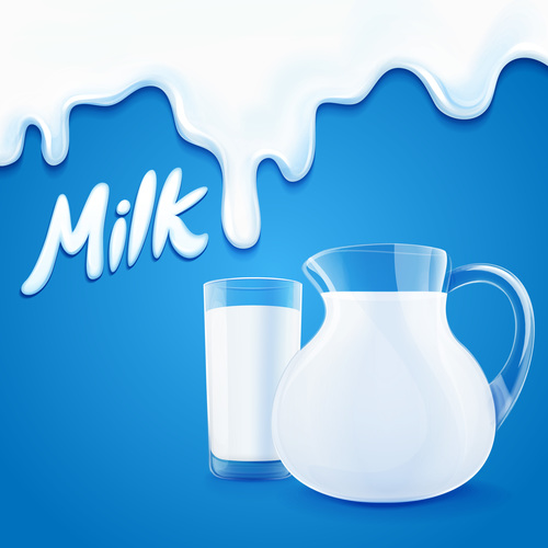 Creative milk advertising background vector