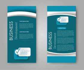Dark blue background business advertising template vector