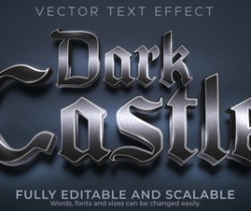 Dark castle editable font 3d vector