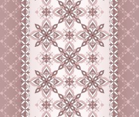 Decorative seamless white brown border on beige brown background vector