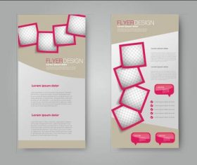 Design red border frame business advertising template vector