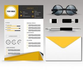 Design resume template vector