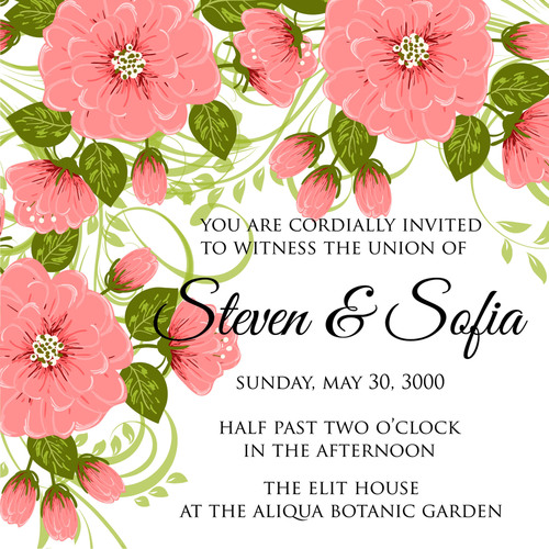 Design wedding invitation card vector