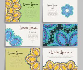 Different pattern style company business card vector
