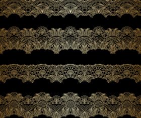 Different shapes lace decorative pattern vector