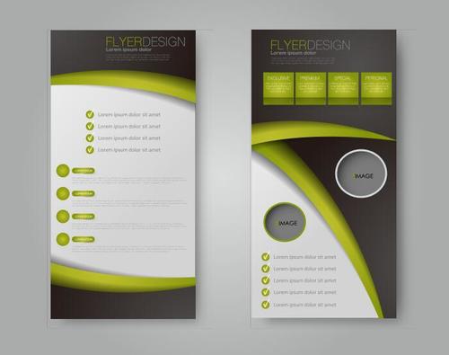 Different style geometric business advertising templates vector