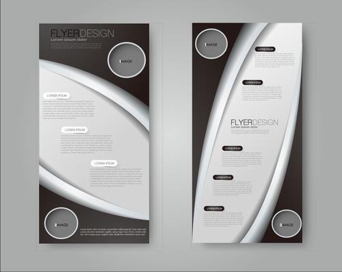 Different style simple business advertising templates vector