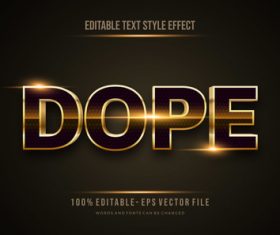 Dope editable font 3d vector