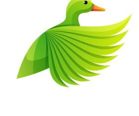 Duck gradient logo vector