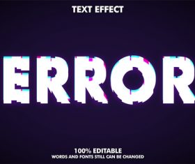 ERROR 3d editable text style effect vector