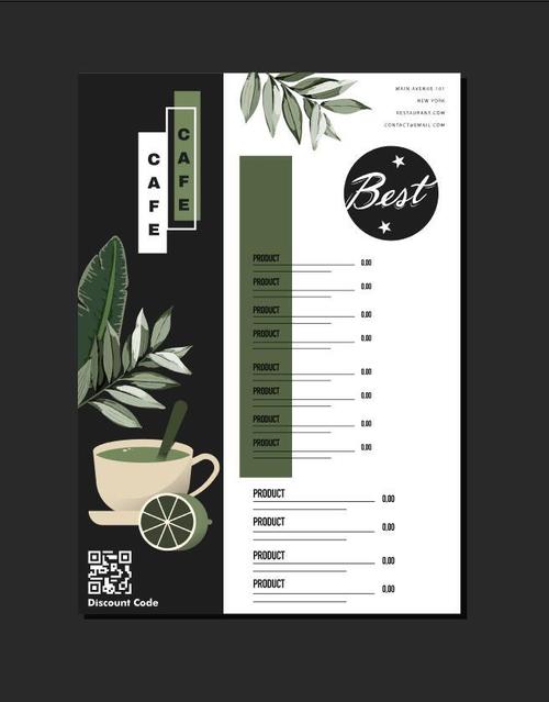 Elegant restaurant menu vector