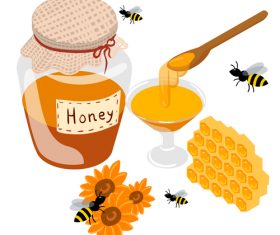 Element honey background vector