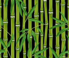 Emerald bamboo watercolor painting vector