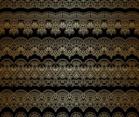 Engraved artistic lace decorative pattern vector