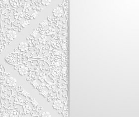 Engraved flower art ornament vector