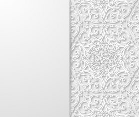 Exquisite carved art ornament vector