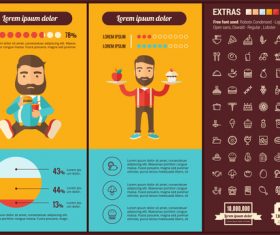 Fast food infographic elements vector