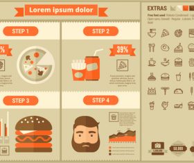 Food infographic elements vector
