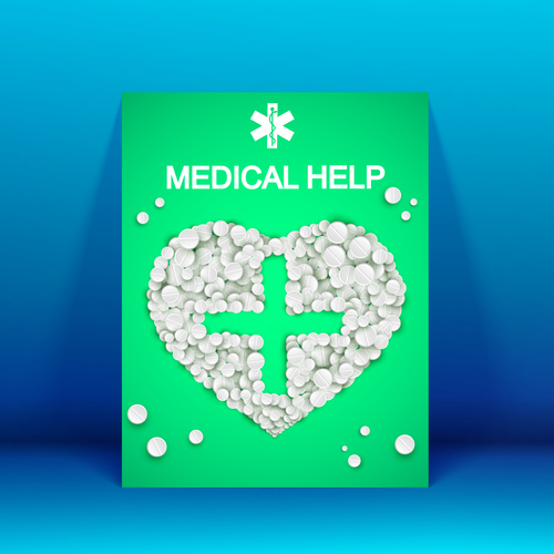 For your health medicine advertisement vector