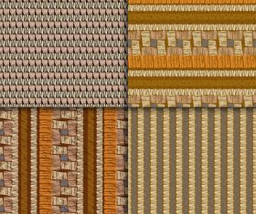 Four color woven seamless patterns vector