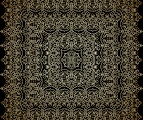 Frame lace ornament pattern vector