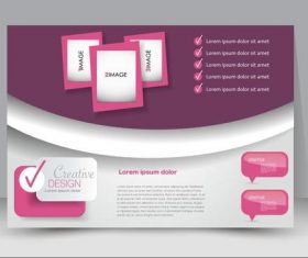 Frame style business advertising template vector