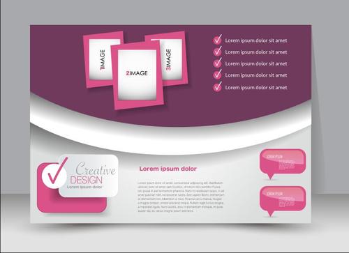 Frame style business advertising template vector