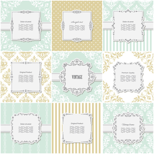 Frames and backgrounds vector